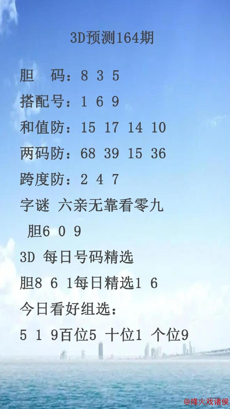 014期李白石排列三预测：双胆推荐号码